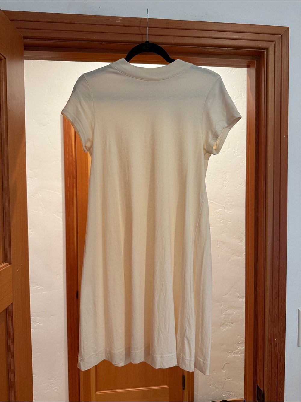 Everlane Cream Short-Sleeve Mini Dress
